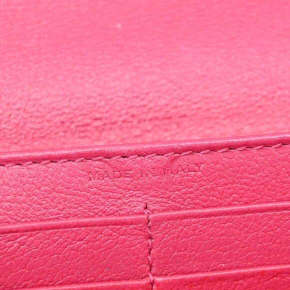 YVES SAINT LAURENT YSL Logo Belle De Jour Long Wallet Leather Pink GHW 66KB977 - Picture 14 of 14